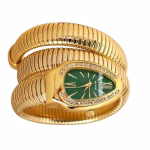 Gold Snake Wrap Watch – Green Dial Women’s Bracelet - Image 2