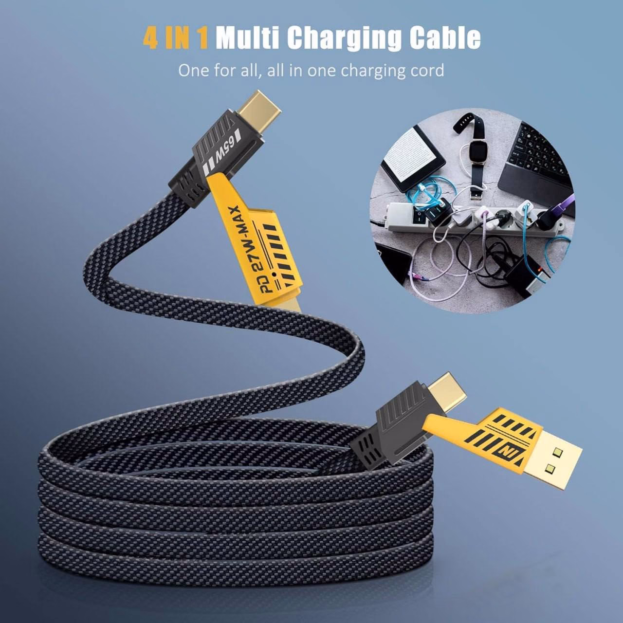 6143200777439660766.avif 4 in 1 Charging Cable- 65W PD Fast Multi-Device Cord - Image 1