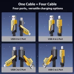 4 in 1 Charging Cable- 65W PD Fast Multi-Device Cord - Image 2