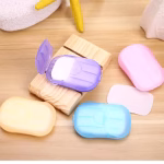 Shopkwik Paper Washing Hand Bath Clean Scented Slice Outdoor Travel Sheets Disposable Box Soap Portable Mini Paper Soap || paper soap strips for travelling handwash || multicolor || Set of (3)
