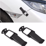 Shopkwik Car Bumper Security Hook Lock Clips Kit Quick Release Fasteners Bumper Clips for Car Bumpers, Fenders, Trunk and Hatch Lids Compatible with All Cars (Set of 2) (Black Carbon Fiber)