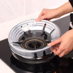 Gas Stove Stand Round Burner Stand, Glass top Gas Saver Jail Home Stove Fire & Windproof Energy Saving Stand