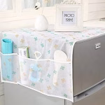 Shopkwik Dream Home Transparent Printing Waterproof Cloth dust Cover Household Refrigerator Cover Towel Hanging Storage Bag Flamingo 130 X 55 cm (Color May Vary)