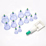 Shopkwik 12 Pcs Massage Cans Vacuum Cups Cupping Kit Pull Out Vacuum Apparatus Therapy Relax Massager Body Suction Pumps Hijama Cupping Kit Set