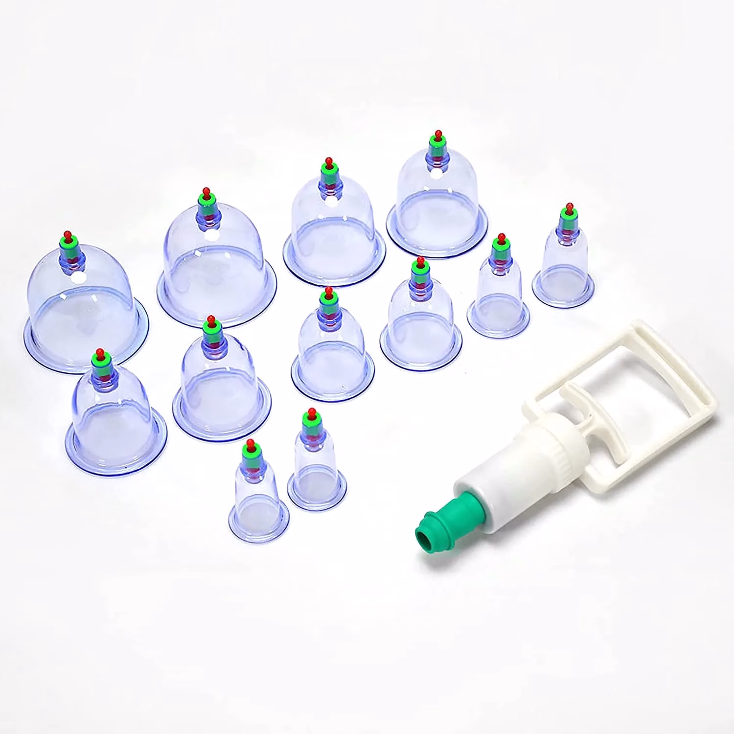 61NiP3gXFzL-jpg.avif Shopkwik 12 Pcs Massage Cans Vacuum Cups Cupping Kit Pull Out Vacuum Apparatus Therapy Relax Massager Body Suction Pumps Hijama Cupping Kit Set - Image 1