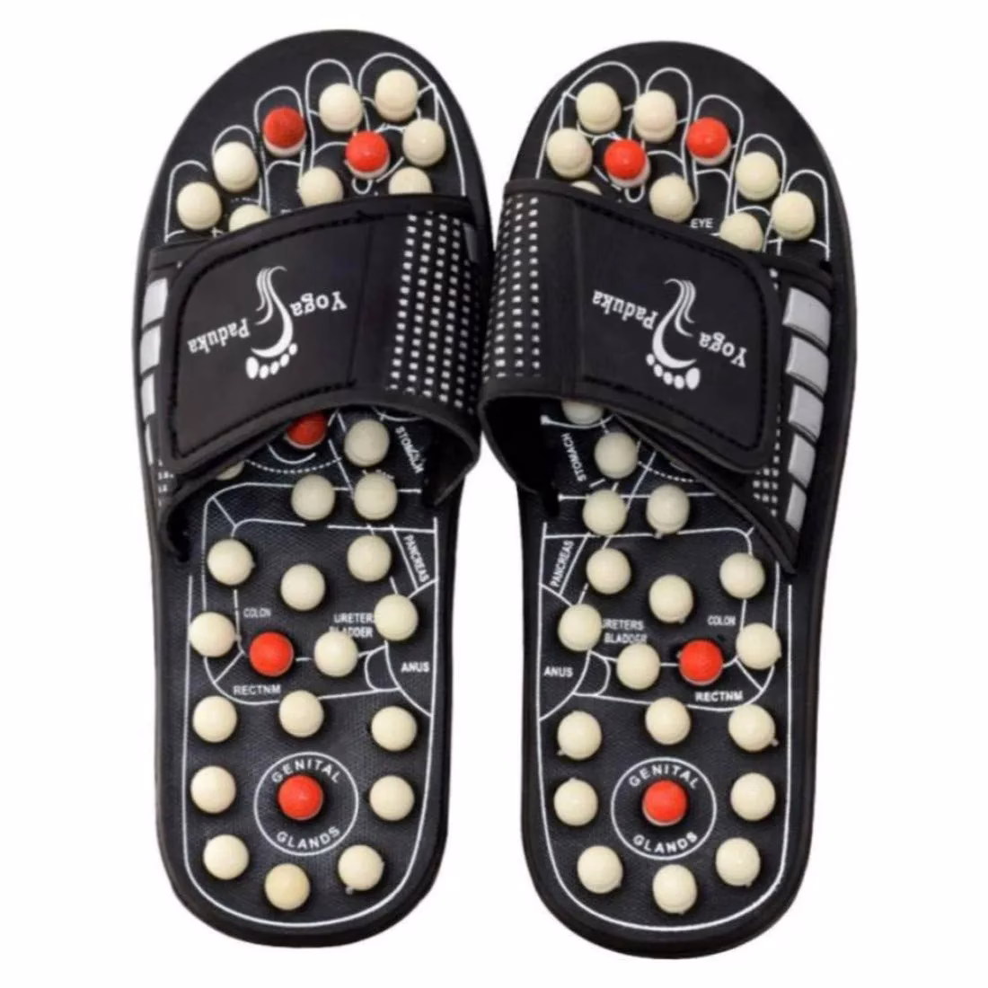 61PsSVWFurL._SL1100-jpg.avif Shopkwik Spring Acupressure Magnetic Therapy Sandals |Yoga Paduka Acupressure Foot Relaxer| Foot Massager Slipper| Rotating Acupressure Foot Slippers for Men & Women (6 UK) - Image 1