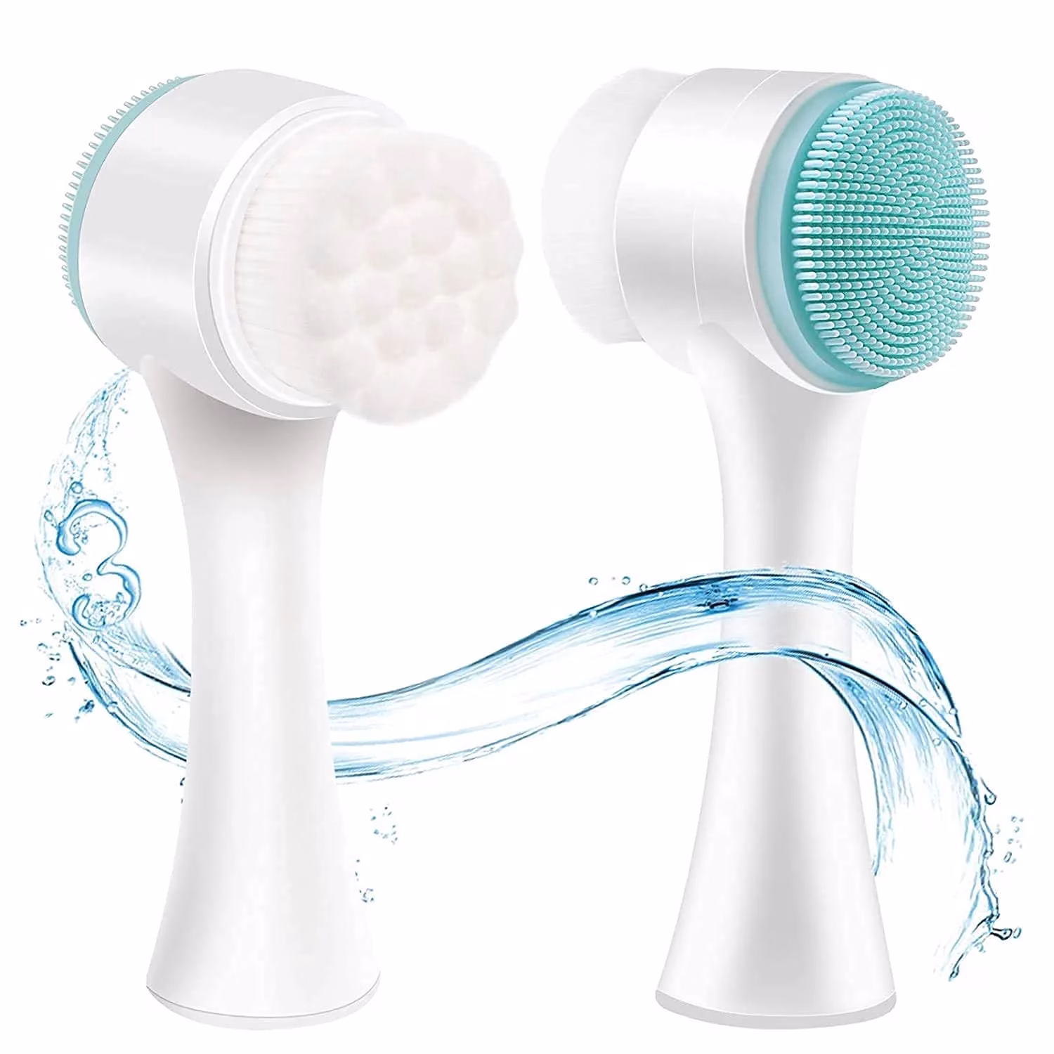 61SzxY7bfgL-jpg.avif Shopkwik Manual Facial Cleansing, Double Side Skin Care Facial Cleaning Brush, Silicone Facial Scrubber Manual Dual Face Wash Brush for Deep Pore Exfoliation Makeup Massaging (1 Pcs) - Image 1