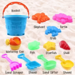 12 Piece Plastic Sand Game Beach Toy Set (Multicolour) - Image 4