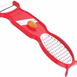 Shopkwik Multi Purpose Vegetable Peeler, 4 in 1 Plastic Vegetable Slicer Cutter, Fruit Peeler with Handle, Premium Vegetable Peeler for Carrot, Potato, Cucumber, Beet, Fruit (Multicolor, Pack of 1)