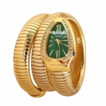 Gold Snake Wrap Watch – Green Dial Women’s Bracelet - Image 3