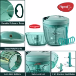 Shopkwikh Polypropylene Mini Handy and Compact Chopper with 3 Blades for Effortlessly Chopping Vegetables and Fruits for Your Kitchen (12420, Green, 400 ml)  Amazon.in Home & Kitchen - Image 18