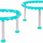 Shopkwik Plastic Pot Stand Stainless Steel Legs/Matka Stand/Single Ring Matka Stand -2 pcs