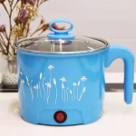 Shopkwik 1.6 L Multi-Function Electric Cooker with Steamer | Non-Stick Pot | Portable Rice Cooker & Food Container | Electric Heating Lunchbox (Multi-Color)