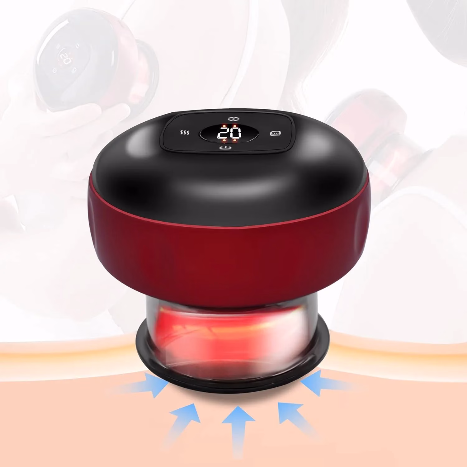 61fZH1kal3L._SL1500-jpg.avif Shopkwik Smart Electric Cupping Therapy Set, Portable Massager 12 Levels Suction And Infrared Heating Muscle Massage Vacuum Therapy Machine,Multifunctional Dynamic Red Light Gua Sha Cupping Tool - Image 1