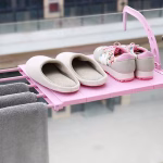 Shopkwik Balcony Drying Rack Towel Holder - Multi Function Window Hanging Rack