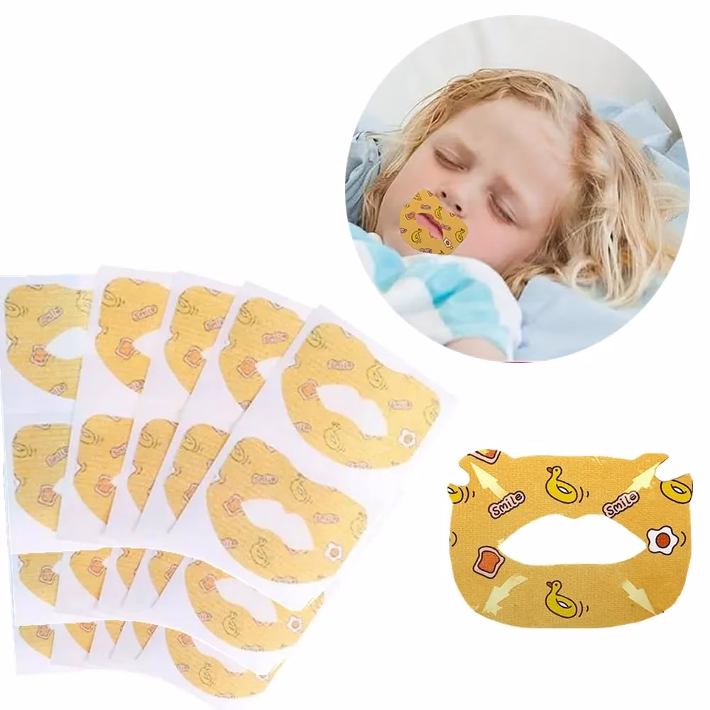 61pB7lDwsQL_dca05649-bfe3-424b-bd3f-3ac9bb89e69d-jpg.avif Shopkwik Anti-Snoring Sticker non-woven fabric Anti-Snoring Sticker Mouth Correction Sticker Mouth Tape for Sleeping,Kids Sleep Strips, Mouth Strips for Sleeping,for Children Adult Night Sleep(30 pcs) - Image 1