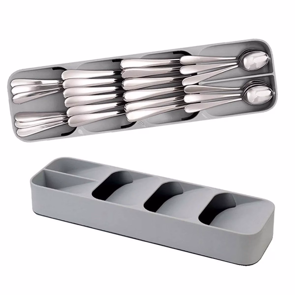 61q4ygv6RlL._SL1200-jpg.avif Shopkwik Spoon Tray Stand|Spoon Organiser|Knives,Forks And Spoons|Plastic Compact Cutlery Organizer Racks&Holders|Kitchen Knife Fork Spoon Tray Storage Holder|Cutlery Tray|Drawer Tray Dish Rack - Image 1