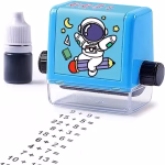 Shopkwik Digital Teaching Roller Stamp Plastic Number Rolling Stamp Addition Subtraction Math Exercises Toy for Kids Preschool Home School Supplies (Multi-Color)
