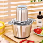 Shopkwik Professional Stainless Steel 700W Electric Meat Grinder with 3L Bowl Kitchen Chopper Mixer Vegetable Cutter Food Processor Mincer Onion Slicer Fruit Nuts Blender With 1 YEAR MOTOR WARRANTY