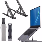 Shopkwik 6 Angle Foldable & Portable Laptop Stand Made with Plastic | Compatible for Dell, Mac Book Air/Pro, Lenovo Acer Hp Asus & Other Laptop from 11.6 inch to 15.6 Inches