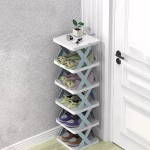 Shopkwik 6 Layer Shoe Rack,Stackable Shoe Storage Organizer for Bedroom Entryway, Adjustable Shoe Rack, Shoe Slots Organizer Shelf, Easy Clean Shoe Tower Rack - Multicolor