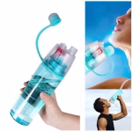Shopkwik Polypropylene 2 In 1 Drink & Mist Water Bottle | Spray Water Bottle, 600 Ml (Assorted Color)