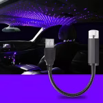 Shopkwik USB Roof Star Projector Lights with 3 Colours, USB Portable Adjustable Flexible Interior Car Night Lamp Decor with Romantic Galaxy Atmosphere fit Car, Ceiling, Bedroom, Party (Plug and Play)
