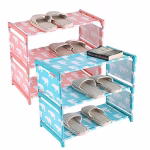 Shopkwik 3-Layer Shoe Rack - Multipurpose Foldable Portable Fancy 3-Layer Utility Shoe Rack Shelve For Home, Office, Classes, Space Saving Storage Organizer Stand(3 Layer)