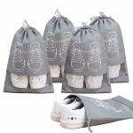Shopkwik Shoe Bag Pouches Travel Cover for Shoe Storage & Travelling Drawstring Bags Dust Cover Pack of 5