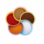 Shopkwik Flower Spice Rack Set Useful for The Storage of Different Type Pickles, masalas, namkeens, Chocolates, Mouth fresheners and More