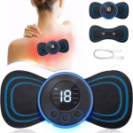 Shopkwik Mini Body Massager With 8 Modes & 19 Strength Levels, Wireless Portable Neck Massager, Rechargeable Electric Massager Sticker, Body Massager Patch (Buttrefly pattern)