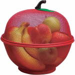 Shopkwik Enterprise Apple Shape Net Fruits & Vegetables Basket for Kitchen, Fruit Basket with Net Cover, Fruit and Vegetable Stand Basket, Fruit Net Cover (Multi Colour)