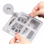Shopkwik 20Pack Disposable Shower Drain Hair Catcher, Drain Hair Catcher Waterproof Mesh Stickers for Bathroom Accessories, Apartment Essentials for Kitchen, Sink, Bathtub (4" X 4")