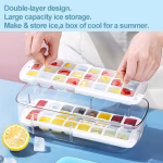 Ice Cube Tray Multilayer - Ice Cube Tray For Freezer, 24 Silicone Ice Trays With Bin And Press Lid - Image 3