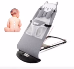 Baby Bouncer Rocking Chair - Foldable Ergonomic Infant Seat