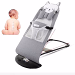 Baby Bouncer Rocking Chair - Foldable Ergonomic Infant Seat