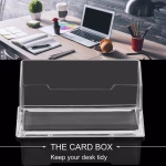 Acrylic Visiting Card Holder with Pen Stand – Desk Organizer - Image 4