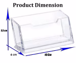 Acrylic Visiting Card Holder with Pen Stand – Desk Organizer - Image 3