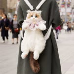 Realistic Cat Backpack Plush Cute Bag - Unisex