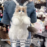 Realistic Cat Backpack Plush Cute Bag - Unisex - Image 4