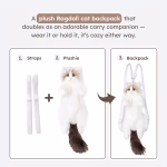 Realistic Cat Backpack Plush Cute Bag - Unisex - Image 2