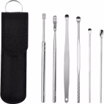 Ear Wax Cleaner Kit – 6 Pc Reusable Stainless Steel Set