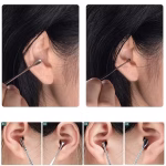 Ear Wax Cleaner Kit – 6 Pc Reusable Stainless Steel Set - Image 3
