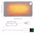 Electric Heating Pad for Back Pain Relief - 6 Heat Settings - Image 8