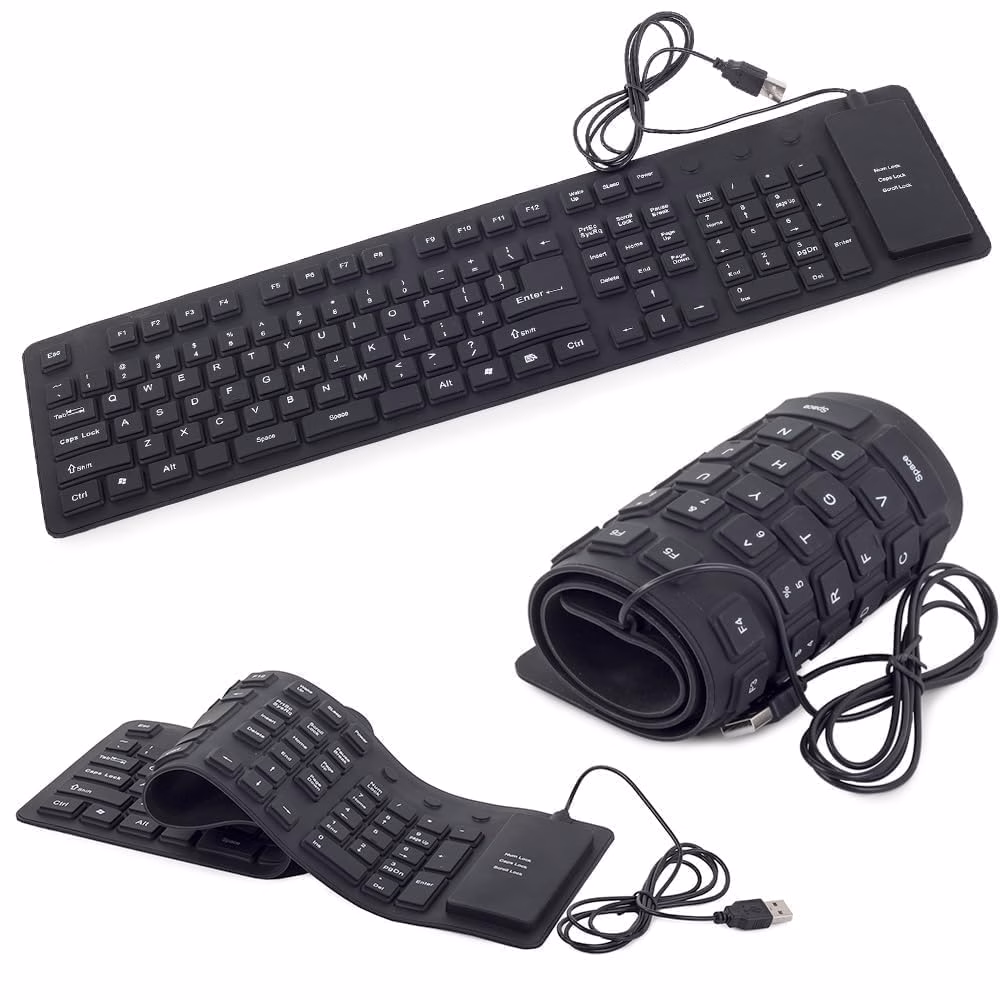 Flexible-Keyboard.avif Flexible Keyboard - Foldable USB Silicone for Laptop & PC - Image 1