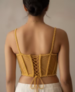 Golden Premium Pearl Blouse – Designer Hand Work Wear - Image 2