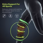 Knee Braces for Pain Relief – Green Compression Sleeves (L) - Image 6