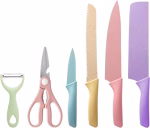 Colorful Kitchen Knife Set 6 PCS with Non-Stick Blades - Image 3