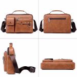 Men's Shoulder Bag – Leather Crossbody Messenger Bag - Image 5