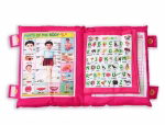 Learning Pillow Cloth Book with English, Hindi & Gujarati Cushion Cotton Book (Pink) - Image 4